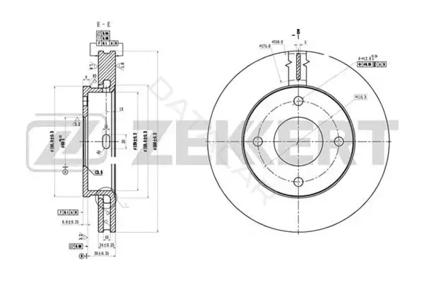 Тормозные диски ZEKKERT BS-5407