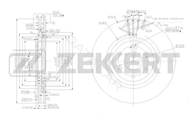 Тормозные диски ZEKKERT BS-5413