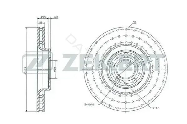 Тормозные диски ZEKKERT BS-5429
