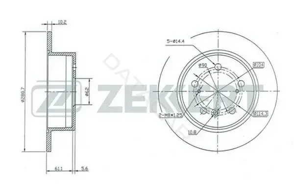 Тормозные диски ZEKKERT BS-5431
