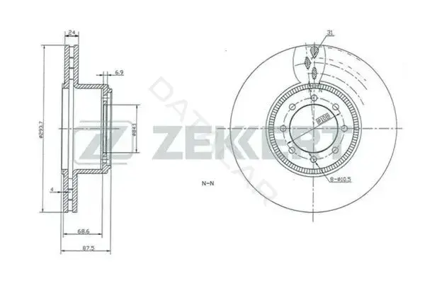Тормозные диски ZEKKERT BS-5446