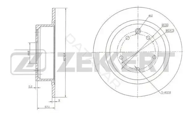 Тормозные диски ZEKKERT BS-5449
