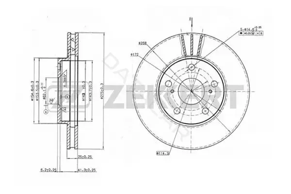 Тормозные диски ZEKKERT BS-5457