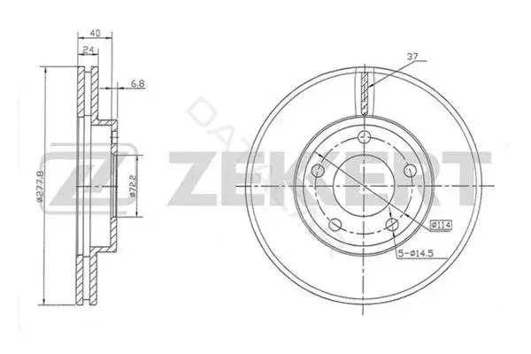 Тормозные диски ZEKKERT BS-5467