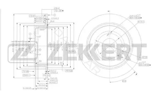 Тормозные диски ZEKKERT BS-5468