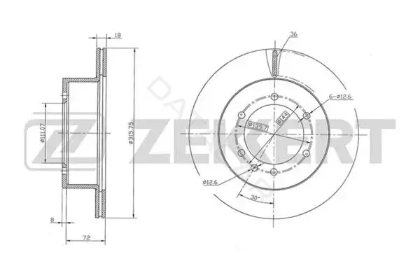 Тормозные диски ZEKKERT BS-5483