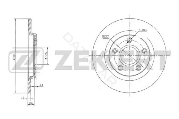 Тормозные диски ZEKKERT BS-5492