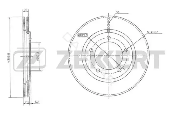 Тормозные диски ZEKKERT BS-5496