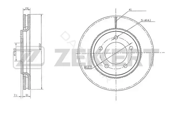 Тормозные диски ZEKKERT BS-5505
