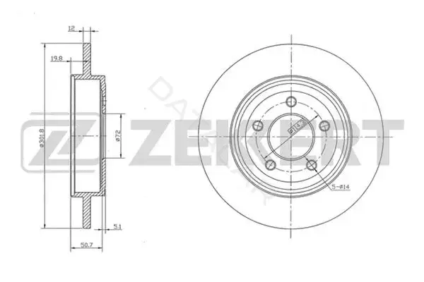 Тормозные диски ZEKKERT BS-5506