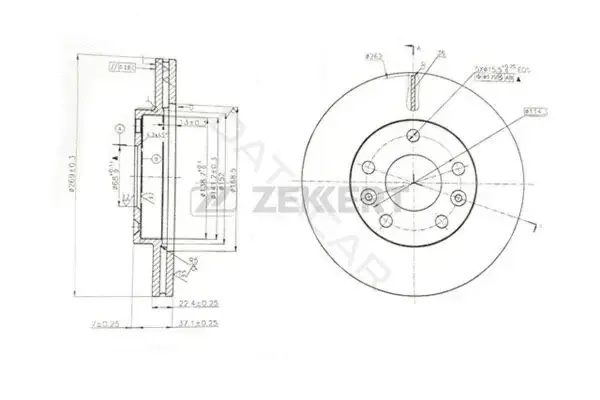 Тормозные диски ZEKKERT BS-5594