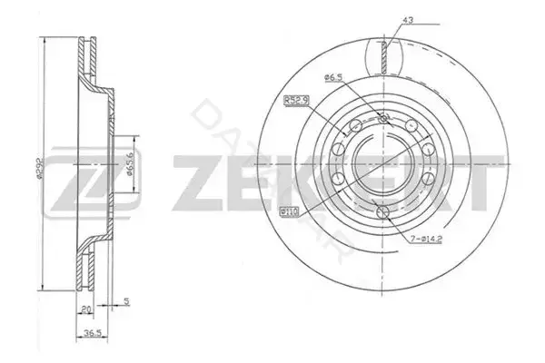 Тормозные диски ZEKKERT BS-5604