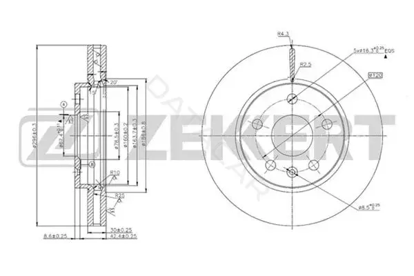 Тормозные диски ZEKKERT BS-5622