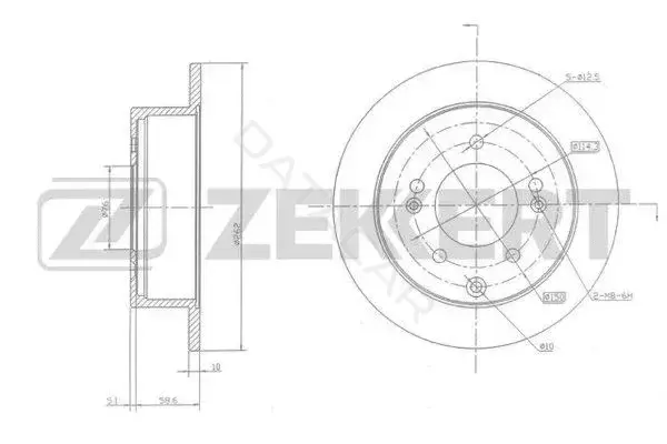 Тормозные диски ZEKKERT BS-5642