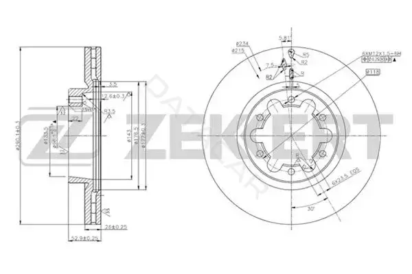 Тормозные диски ZEKKERT BS-5653