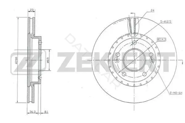 Тормозные диски ZEKKERT BS-5657