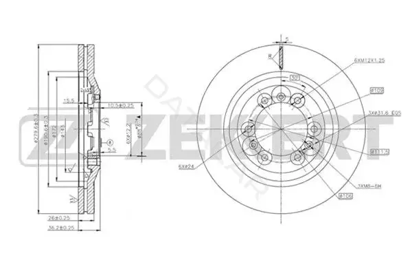 Тормозные диски ZEKKERT BS-5671