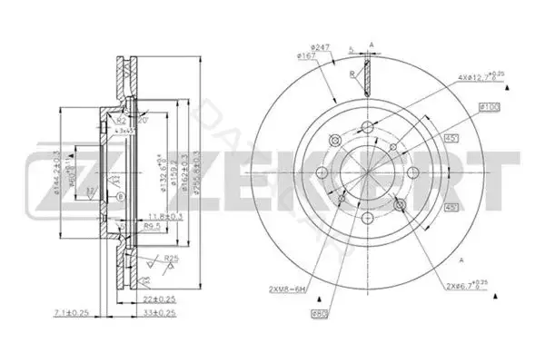 Тормозные диски ZEKKERT BS-5678