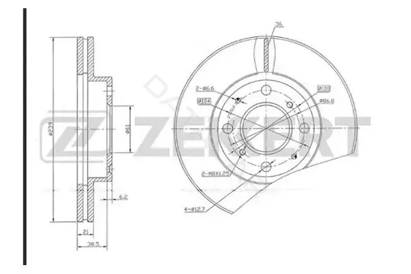 Тормозные диски ZEKKERT BS-5686