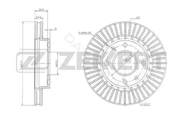 Тормозные диски ZEKKERT BS-5687