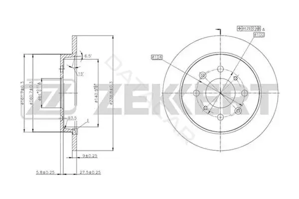 Тормозные диски ZEKKERT BS-5695
