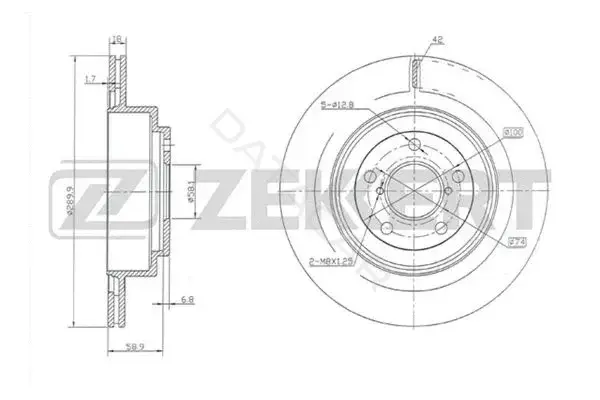 Тормозные диски ZEKKERT BS-5697
