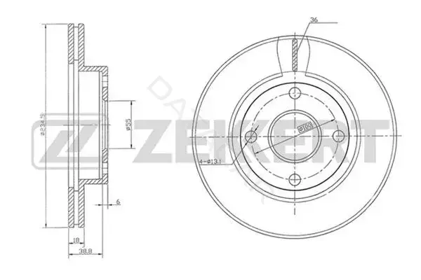 Тормозные диски ZEKKERT BS-5705