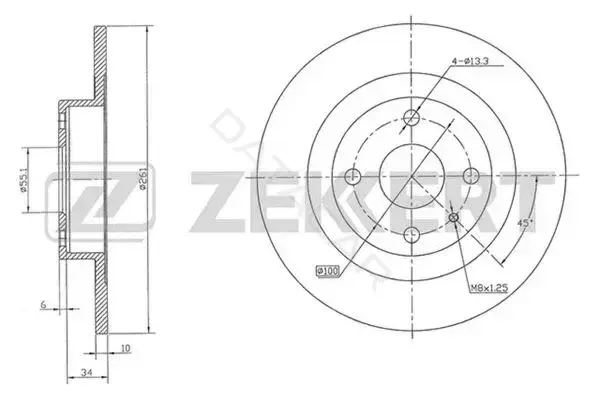 Тормозные диски ZEKKERT BS-5717