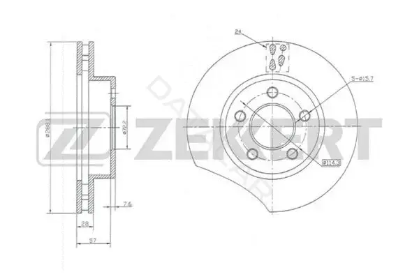 Тормозные диски ZEKKERT BS-5727
