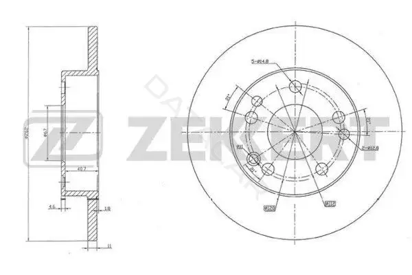 Тормозные диски ZEKKERT BS-5768