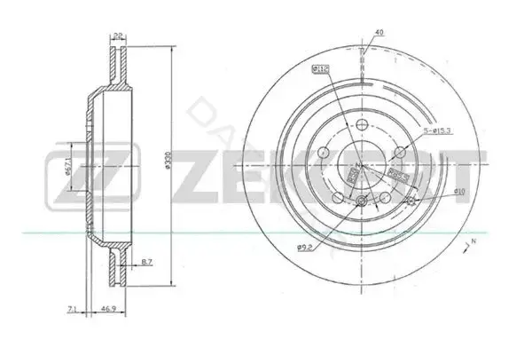 Тормозные диски ZEKKERT BS-5770