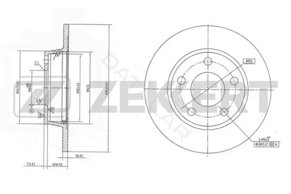 Тормозные диски ZEKKERT BS-5806