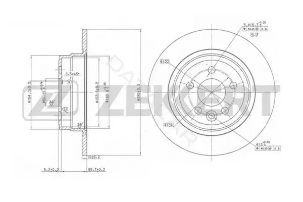 Тормозные диски ZEKKERT BS-5808