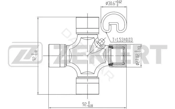 Муфта кардана ZEKKERT KG-1053