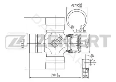 Муфта кардана ZEKKERT KG-1081