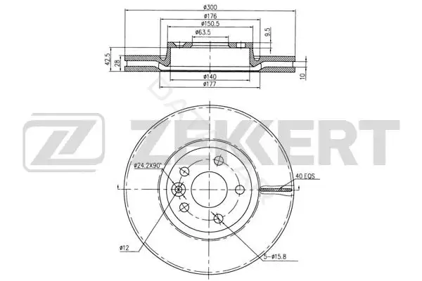 Тормозные диски ZEKKERT BS-5125B