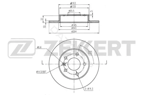 Тормозные диски ZEKKERT BS-5246B