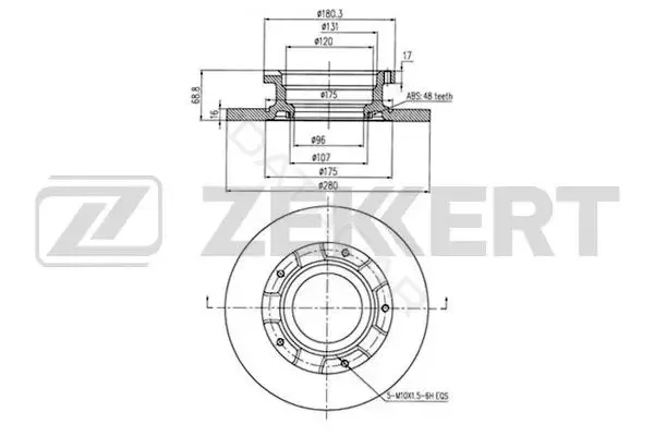 Тормозные диски ZEKKERT BS-5329BZ