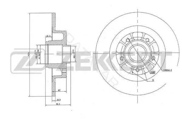 Тормозные диски ZEKKERT BS-5862