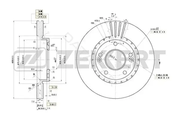 Тормозные диски ZEKKERT BS-5893