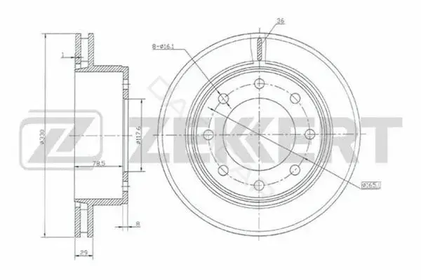 Тормозные диски ZEKKERT BS-5902