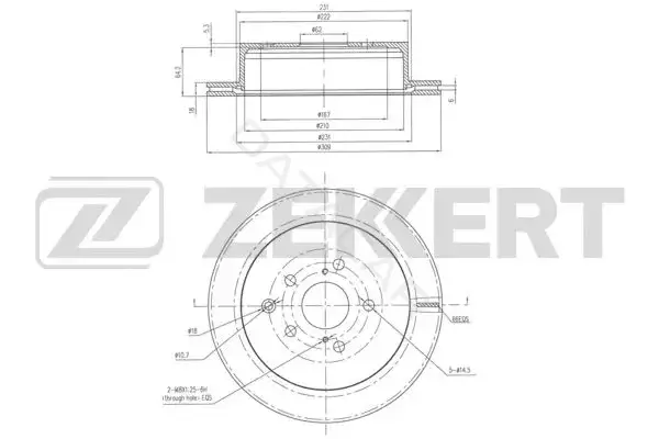 Тормозные диски ZEKKERT BS-5908
