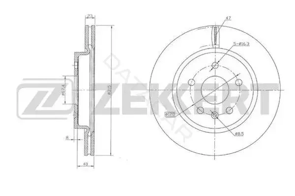 Тормозные диски ZEKKERT BS-5922