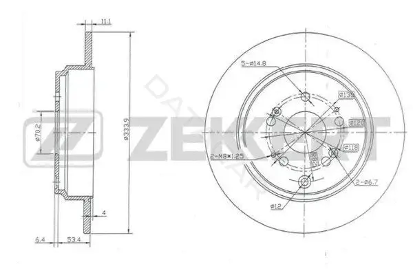 Тормозные диски ZEKKERT BS-5950