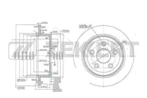 Тормозные диски ZEKKERT BS-5951