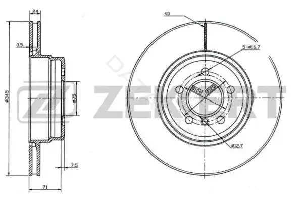 Тормозные диски ZEKKERT BS-5956