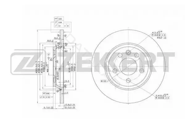 Тормозные диски ZEKKERT BS-5966