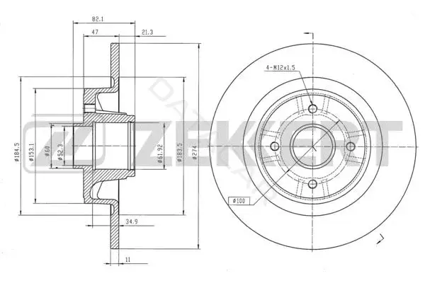 Тормозные диски ZEKKERT BS-5990