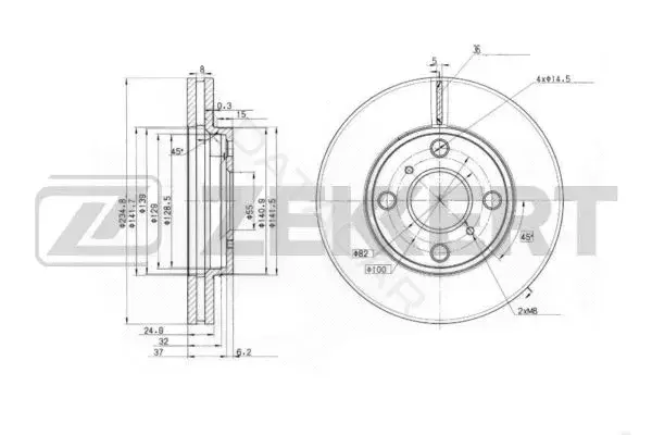 Тормозные диски ZEKKERT BS-5997