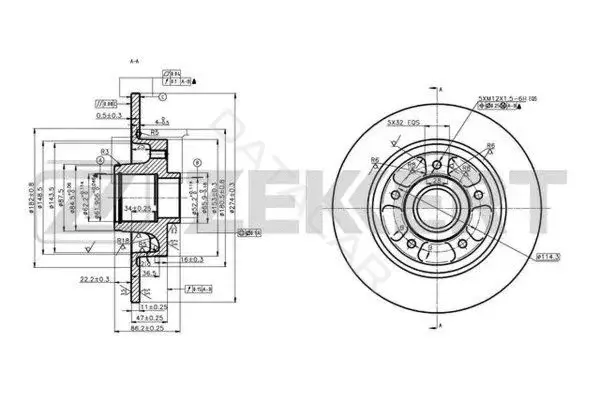 Тормозные диски ZEKKERT BS-5998